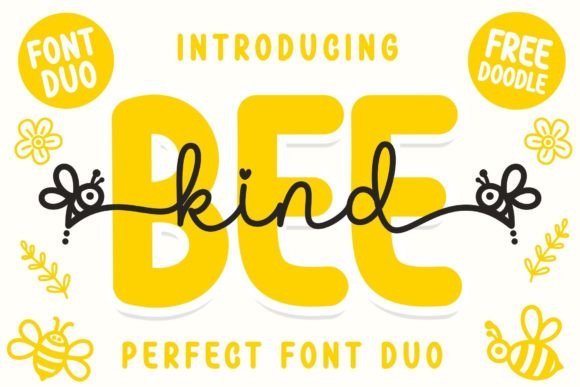 Bee Kind Duo: A Playful Font for Sweet Designs