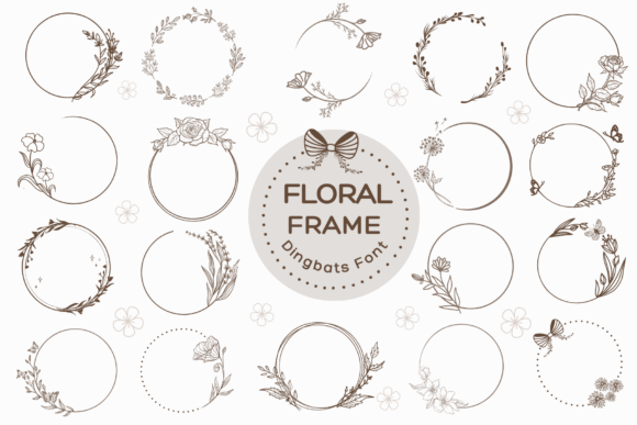 Floral Frame: A Creative Font for Monograms and Invitations